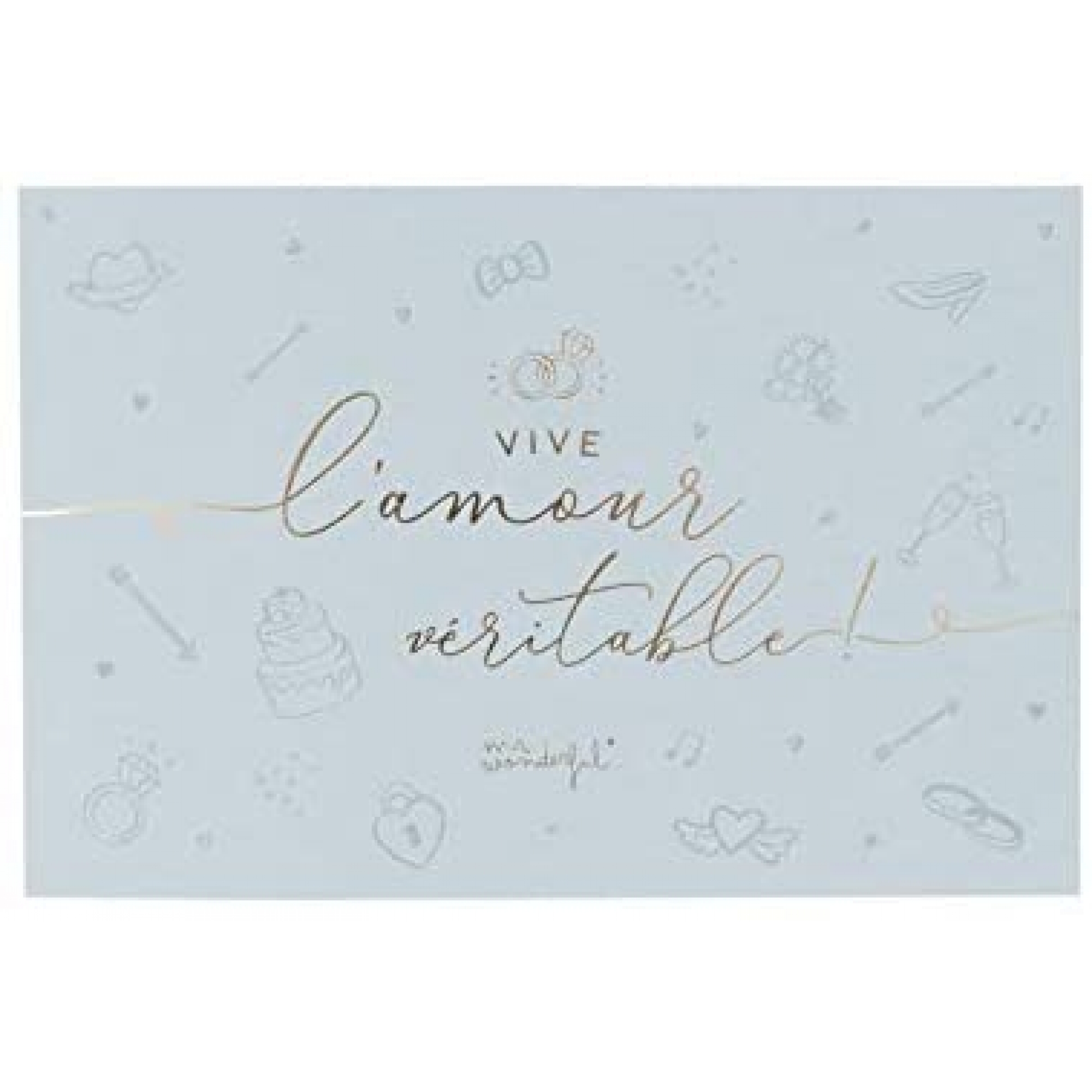 Carte De Mariage Avec Porte-monnaie Intégré HOMANGA - 6 Emplacements Pour Argent, Design Mariée/marié Doré