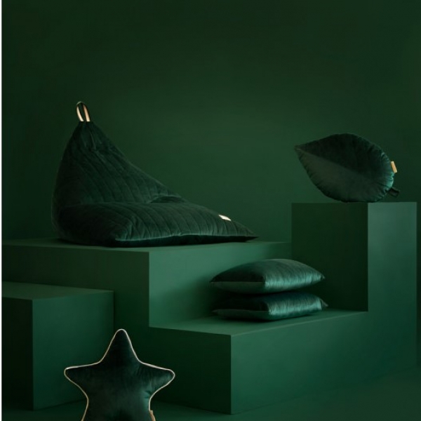 Pouf enfant Essaouira Velvet Jungle Green