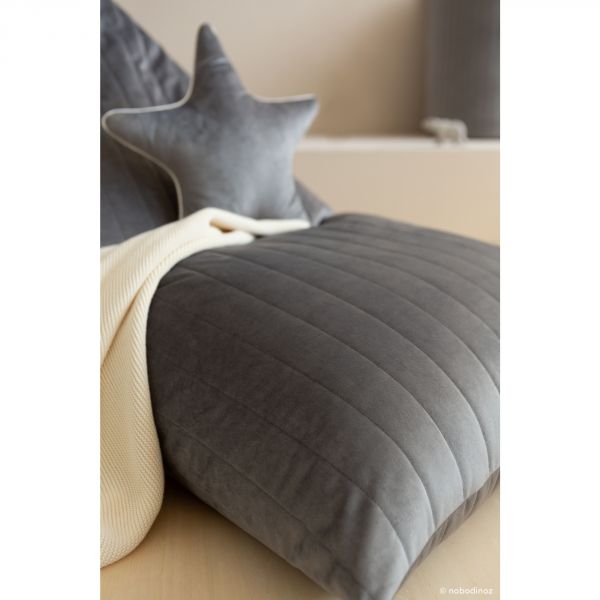 Pouf enfant Essaouira Velvet Slate Grey