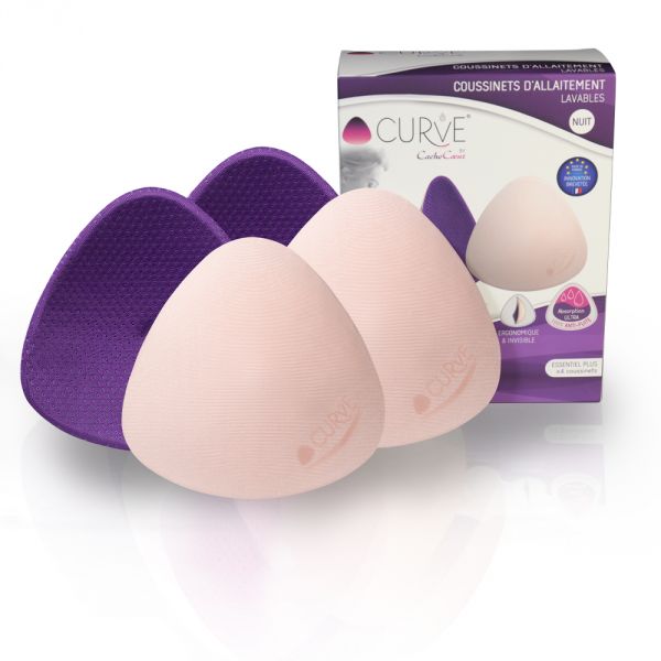 4 coussinets d'allaitement Essentiel nuit Violine