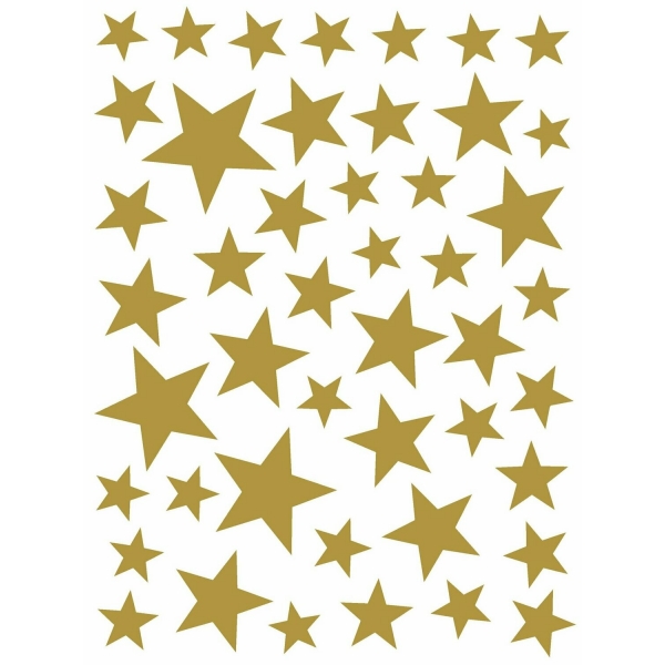 Stickers muraux étoiles Doré
