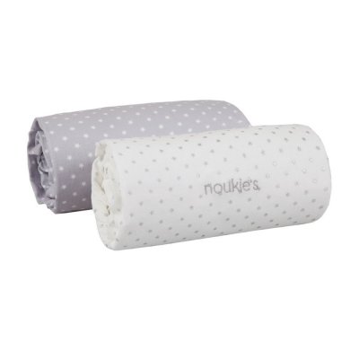 noukie's lot de 2 draps housse poudre d'étoiles 70 x 140 cm - made