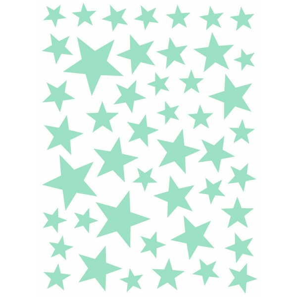Stickers muraux étoiles Menthe