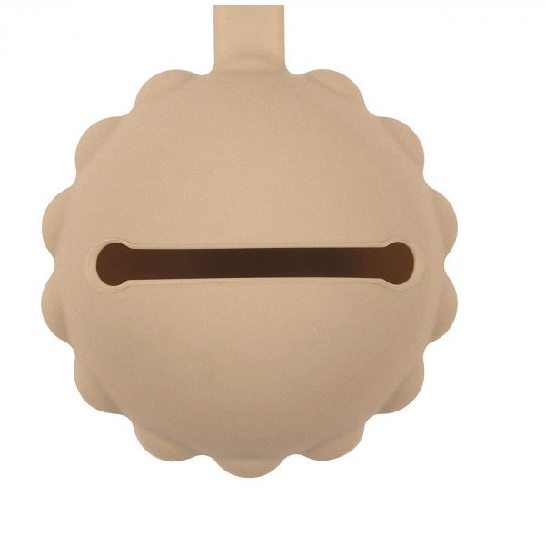 Boite sucette silicone beige