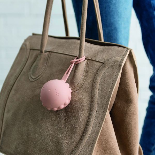 Boite sucette silicone rose