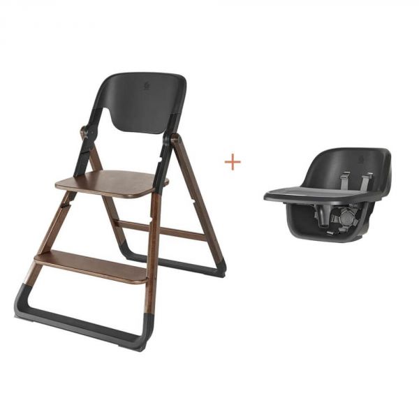 Pack chaise Evolve + siège bébé Bois foncé