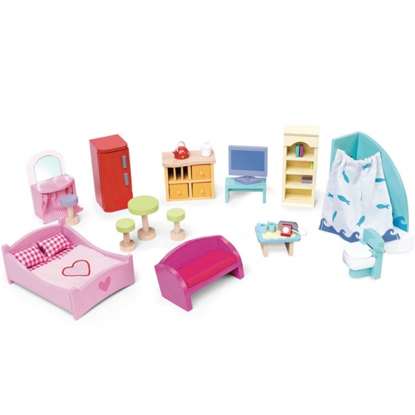 Assortiment de meubles pour maison de poupée