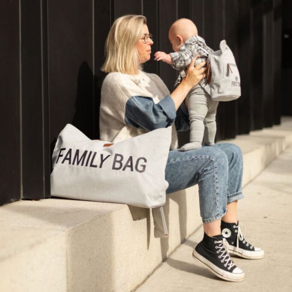 Sac à langer Family Bag Canvas Gris