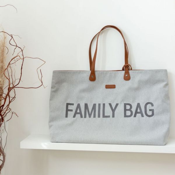 Sac à langer Family Bag Canvas Gris