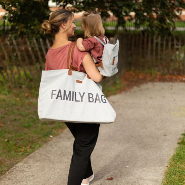 Sac à langer Family Bag Canvas Gris