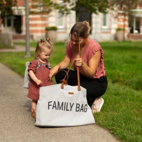 Sac à langer Family Bag Canvas Gris