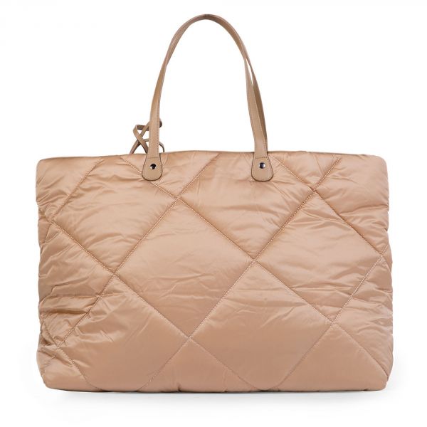 Sac à langer Family bag matelassé beige