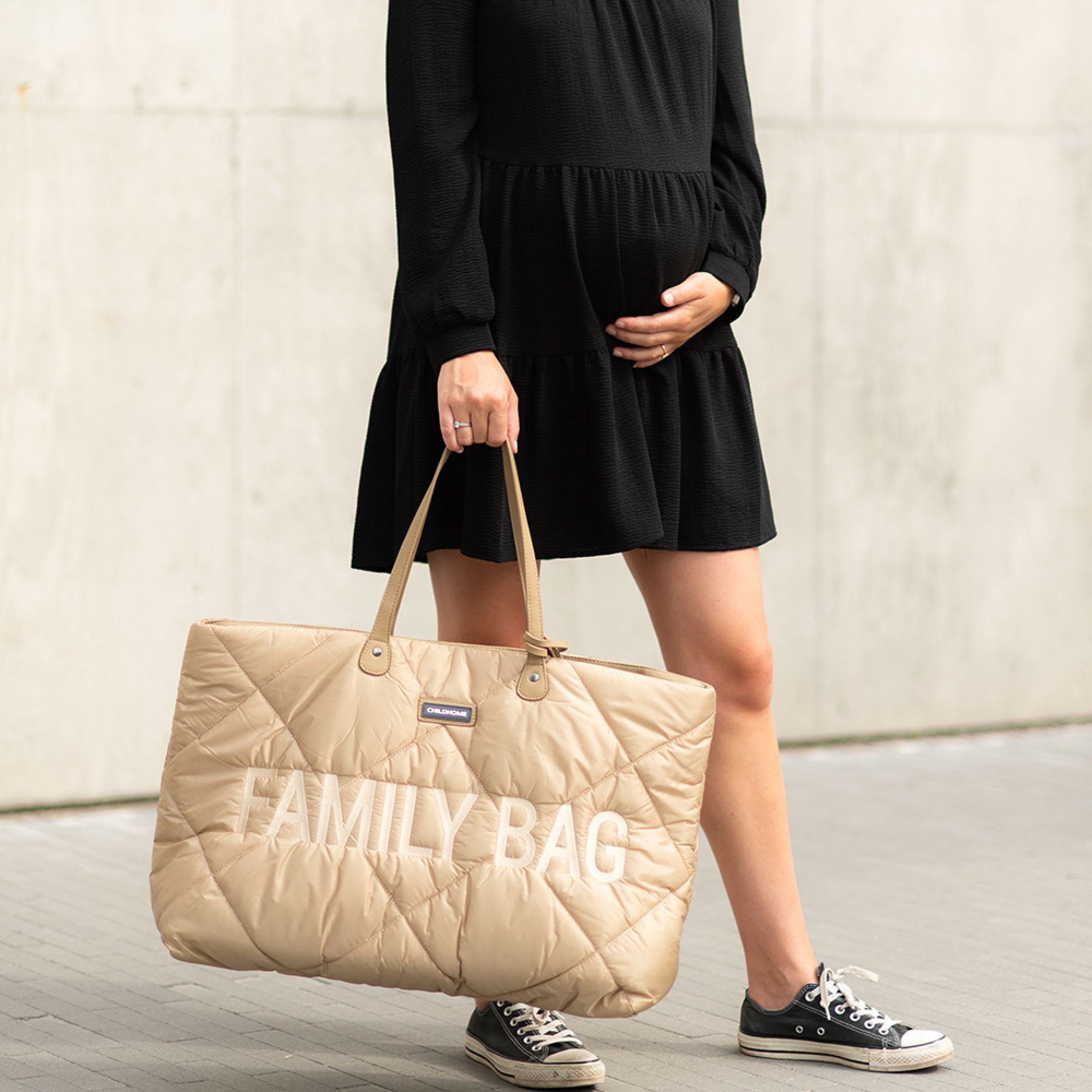 Sac à langer Family Bag Matelassé Beige Childhome