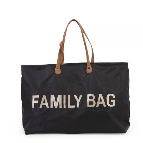 Sac à langer Family Bag noir et or