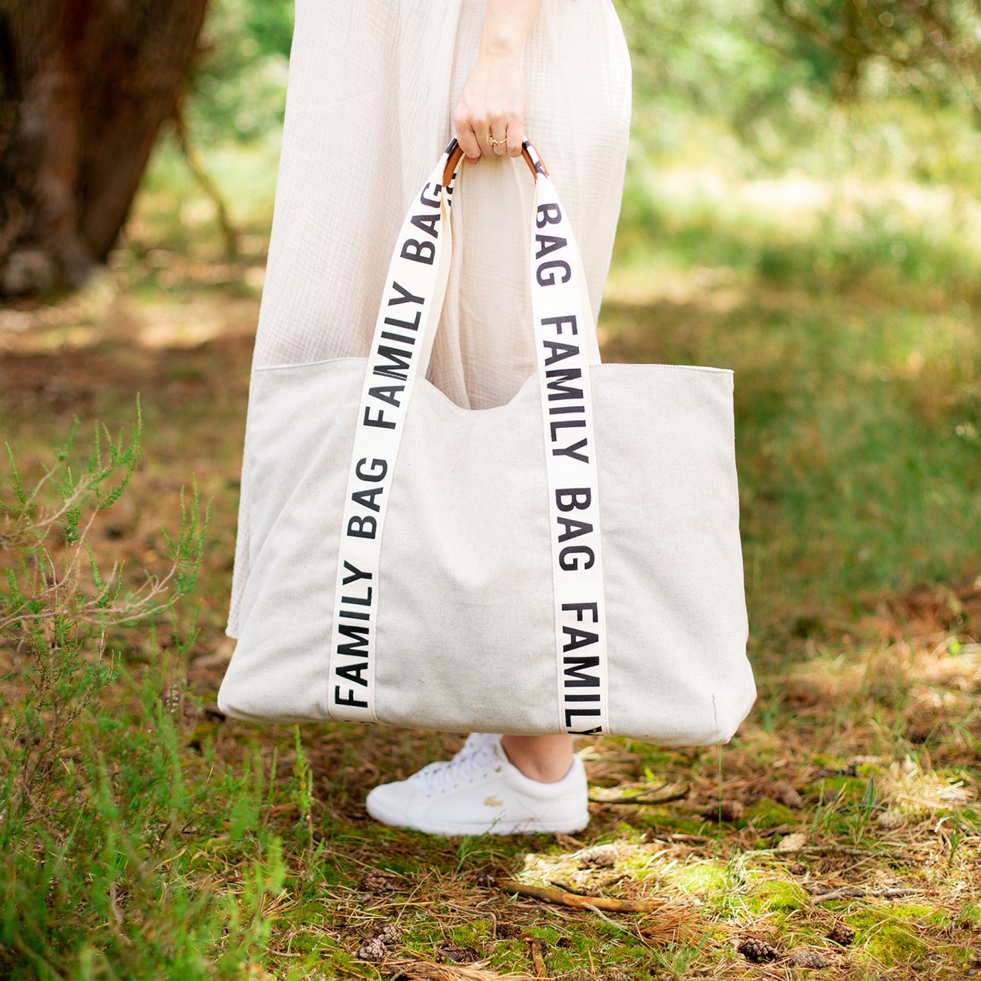 Sac à langer family bag signature ecru Childhome