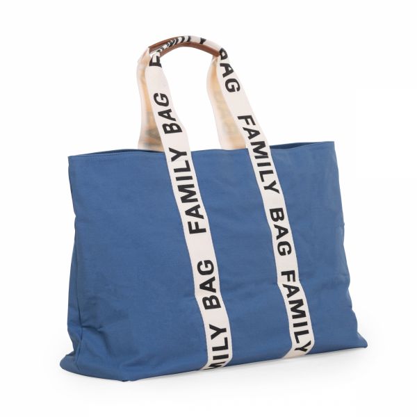 Sac à langer family bag signature canvas indigo