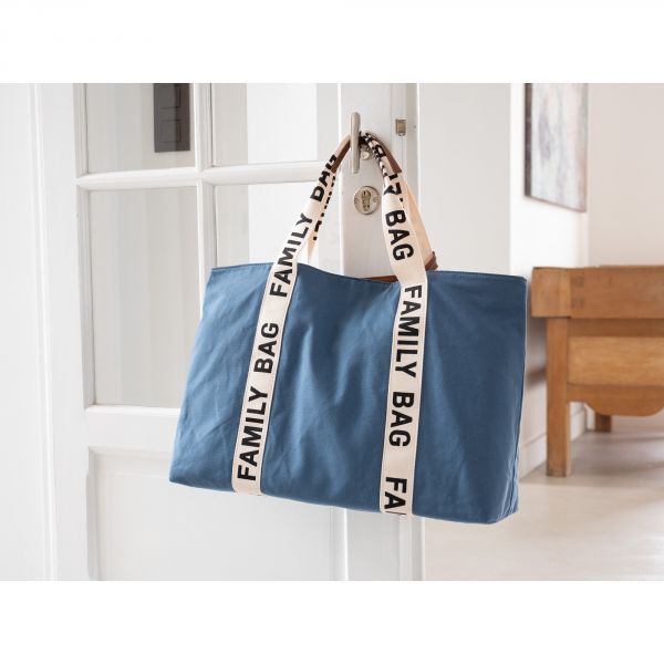 Sac à langer family bag signature canvas indigo