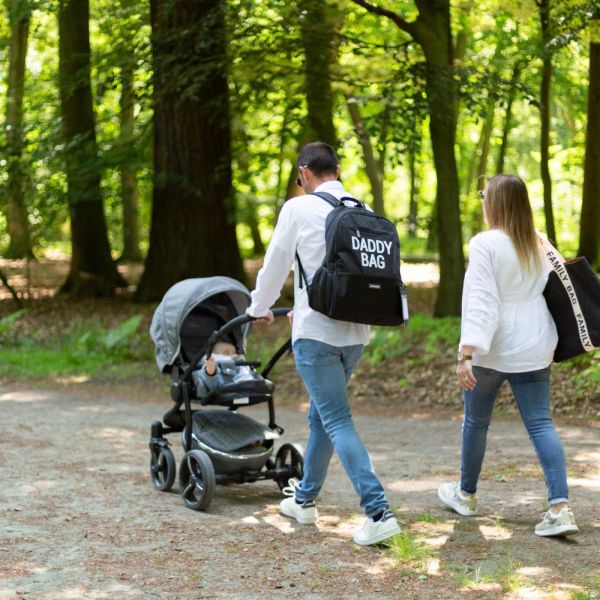 Sac à langer family bag signature canvas Noir