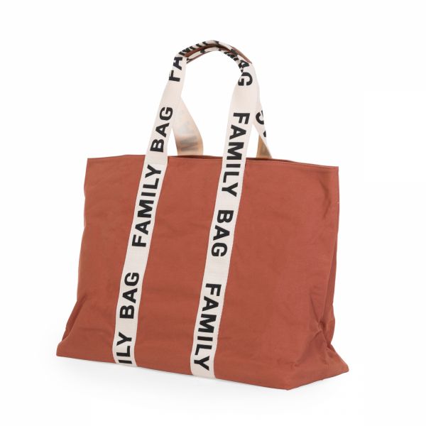 Sac à langer family bag signature canvas terracotta