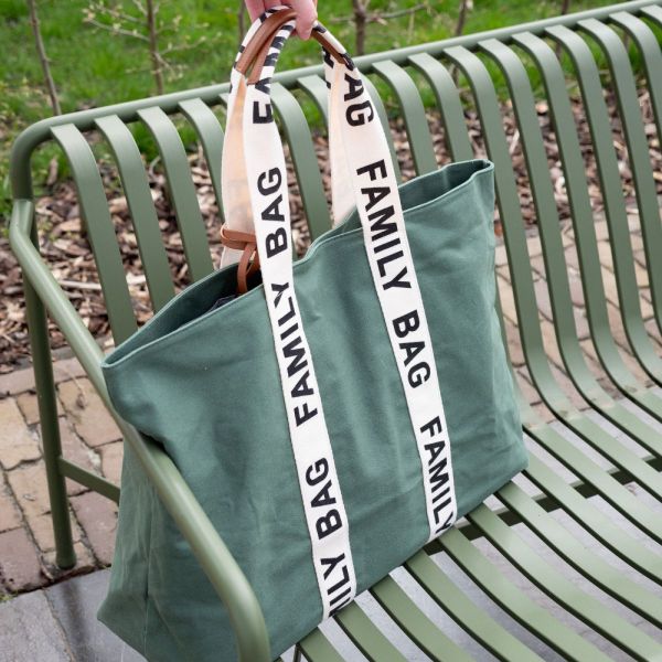 Sac à langer family bag signature canvas Vert