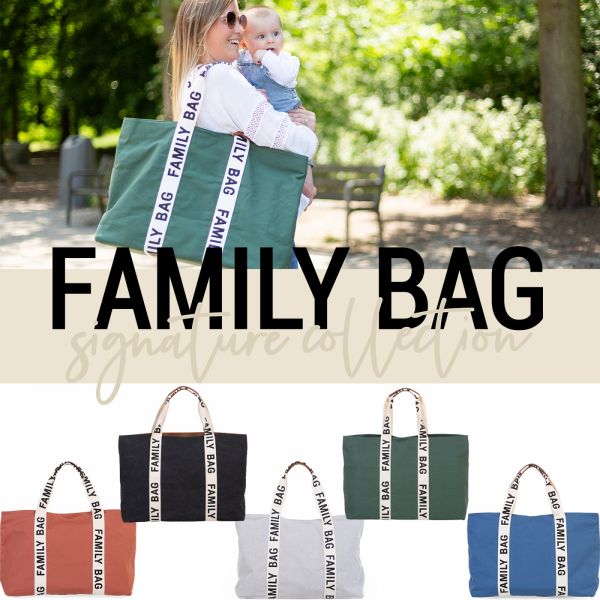 Sac à langer family bag signature canvas Vert