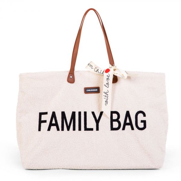 Sac à langer Family Bag Teddy bouclette écru