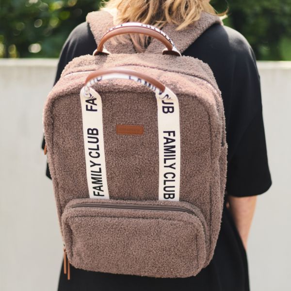 Sac à dos à langer Family Club Signature Teddy Brun Doux