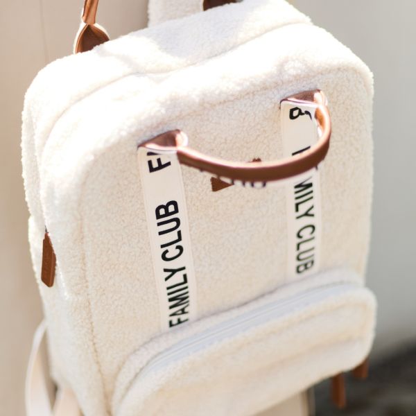 Sac à dos à langer Family Club Signature Teddy Ecru