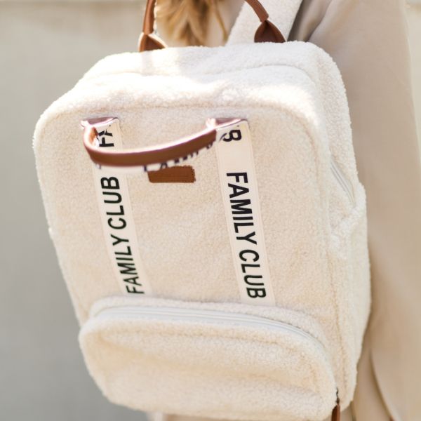Sac à dos à langer Family Club Signature Teddy Ecru