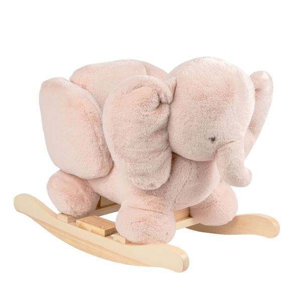 Bascule éléphant vieux rose