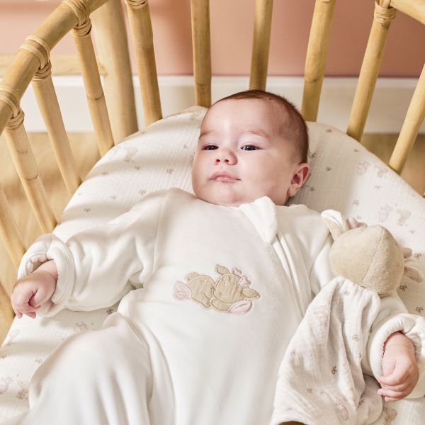 Gigoteuse hiver manches Fanfan velours blanc