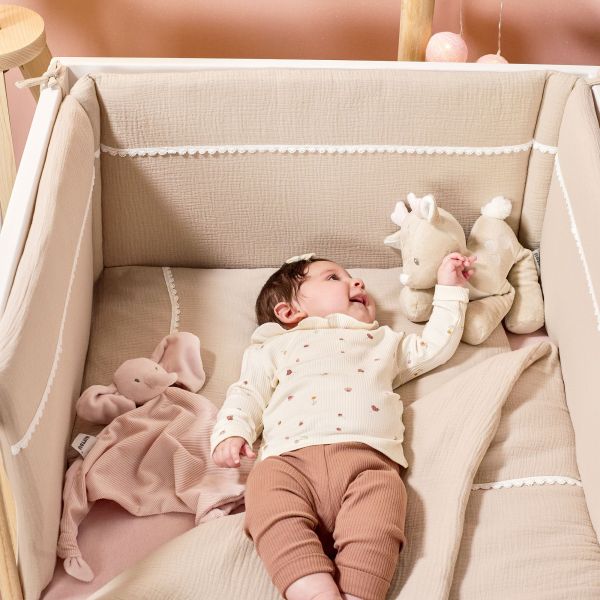 Housse de couette avec taie 100x140cm Gaze de coton Fanfan