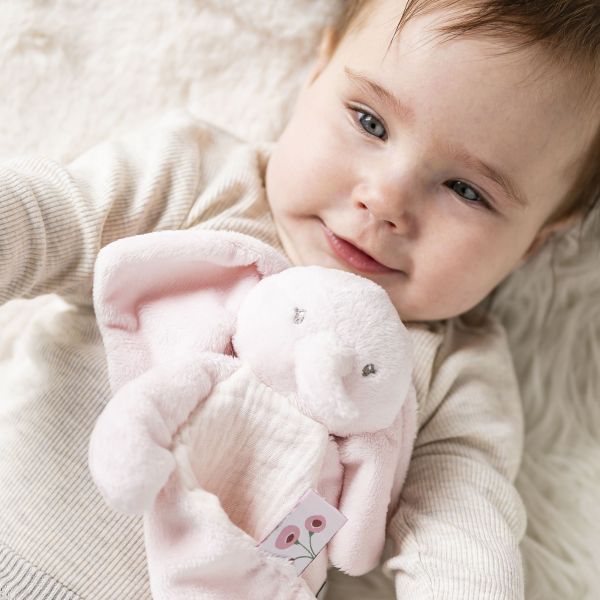Mini doudou Fanfan éléphant rose