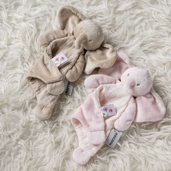 Mini doudou Fanfan éléphant rose