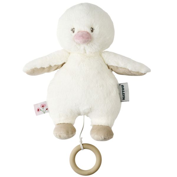Peluche musical caneton Fanfan blanc