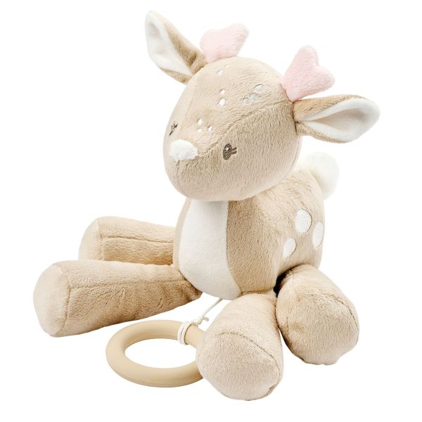 Peluche musical Fanfan biche velours