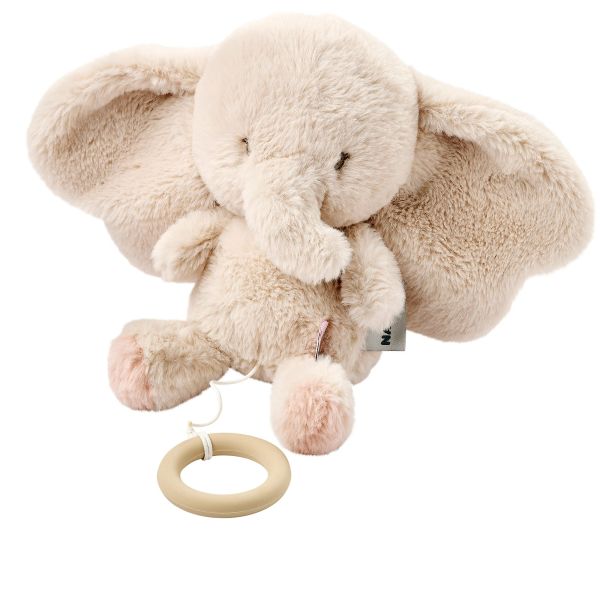 Peluche musical Fanfan éléphant velours