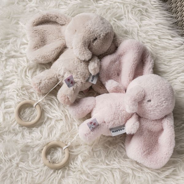 Peluche musical Fanfan éléphant velours