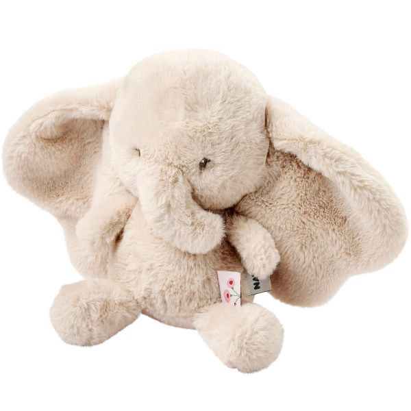 Peluche éléphant longs poils sable Fanfan