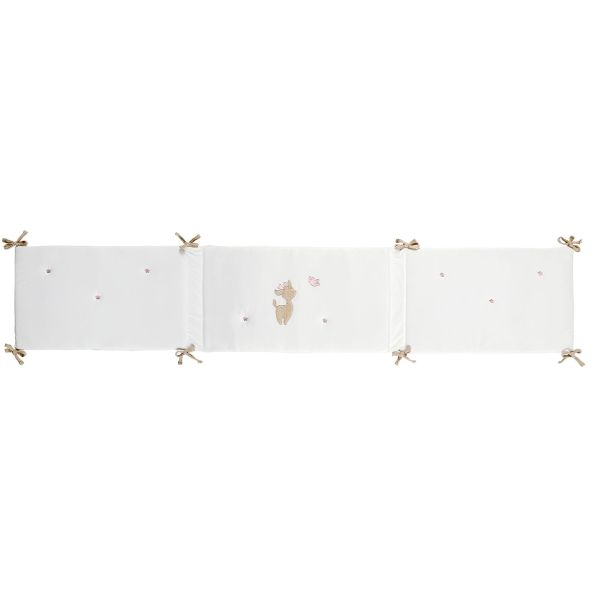 Tour de lit velours blanc Fanfan