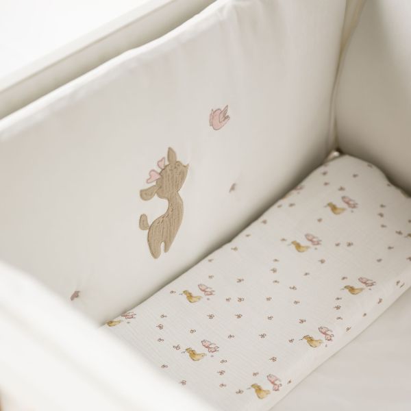 Tour de lit velours blanc Fanfan