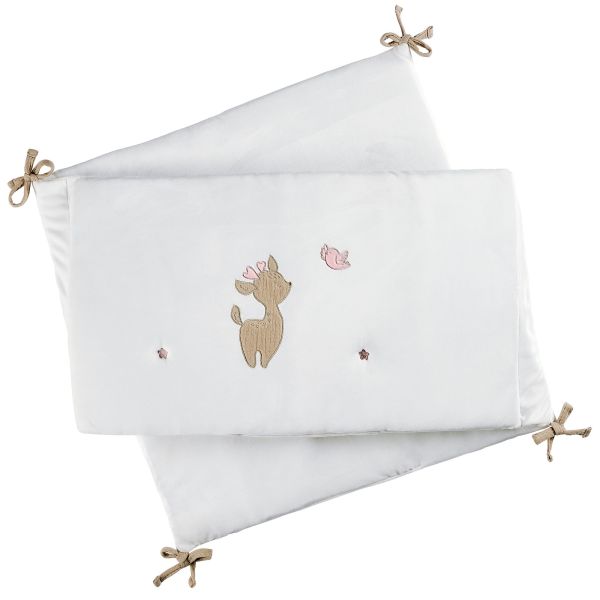 Tour de lit velours blanc Fanfan