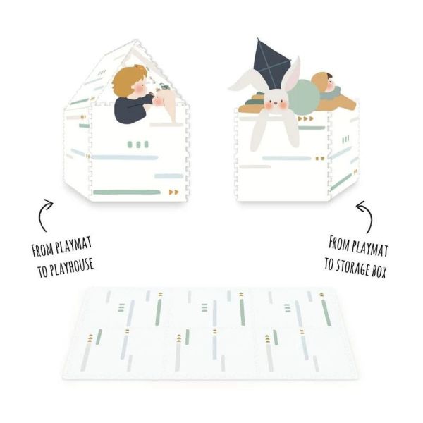 Tapis puzzle & boite de rangement Tiloo - Ferme