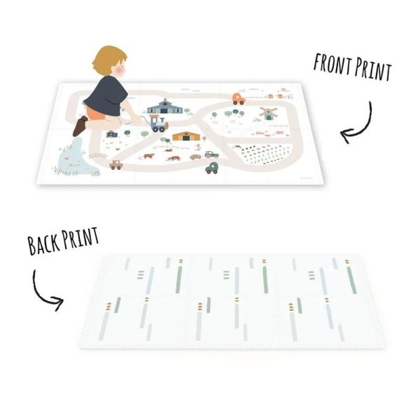Tapis de jeu réversible  2 en 1 EEVAA Ferme