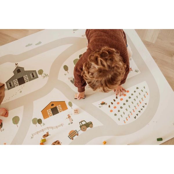 Tapis de jeu réversible  2 en 1 EEVAA Ferme