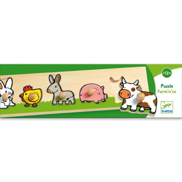 Puzzle en bois gros boutons Farm'n'co