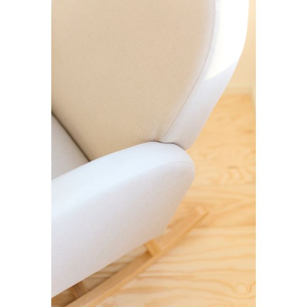 Fauteuil à bascule en Lin Beige
