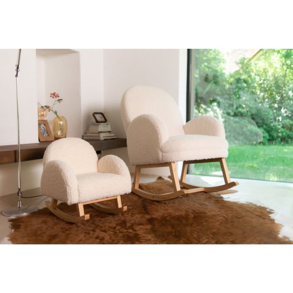 Fauteuil à bascule Teddy Ecru