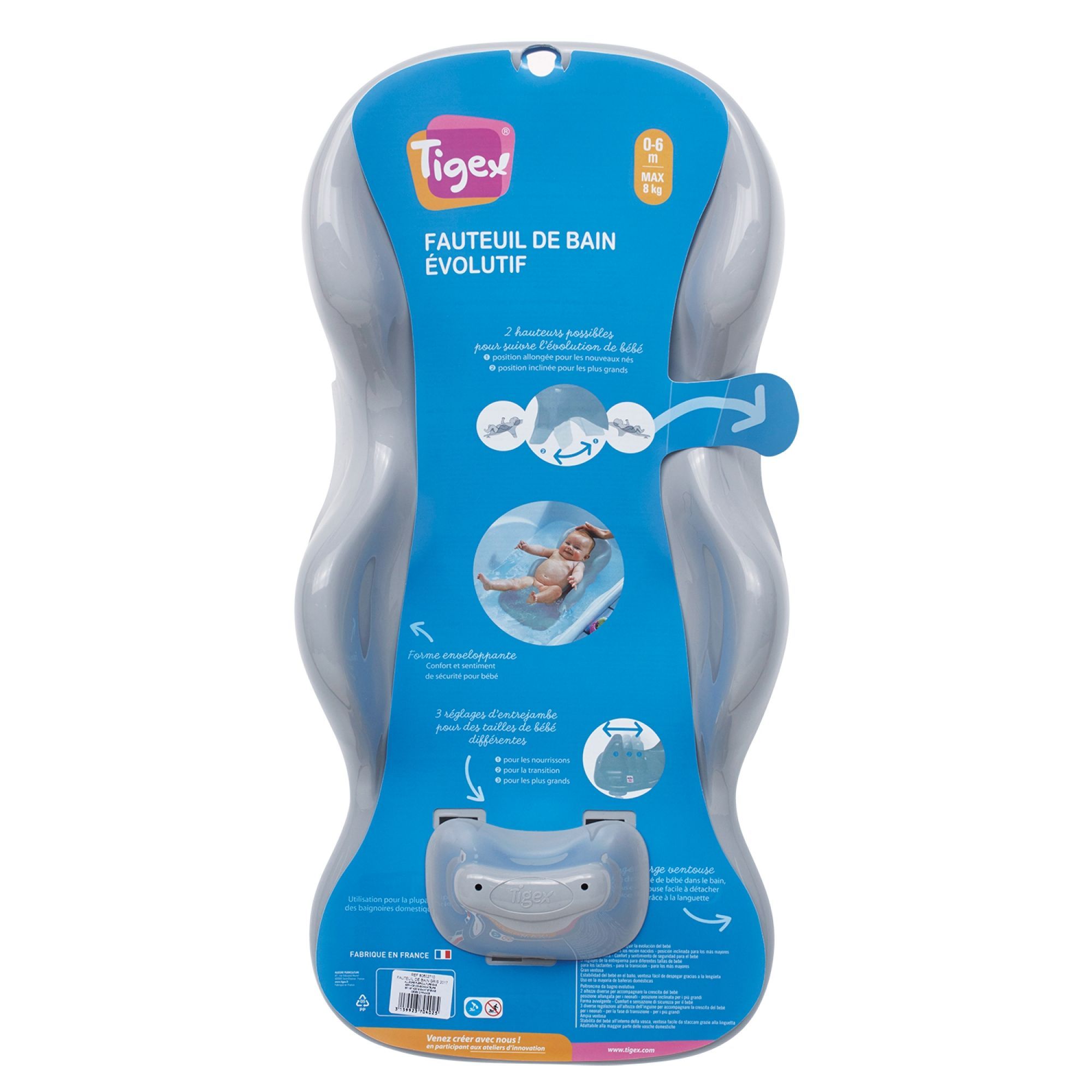 FAUTEUIL DE BAIN POUR BEBE EVOLUTIF EMERAUDE - TIGEX