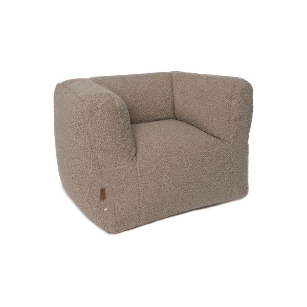 Fauteuil pouf enfant bouclette Teddy Warm Sand
